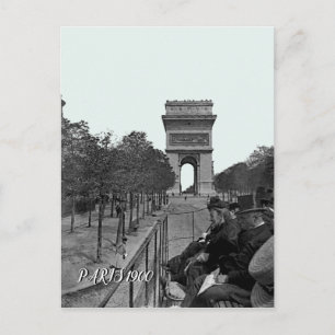 1900 arc de triomphe paris Paris Bus Ride People Briefkaart