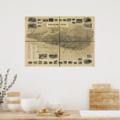 1900 Atlantic City NJ Birds Eye Uitzicht Panoramic Poster (Keuken)