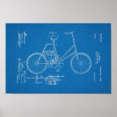 1900  blauwdruk voor fietspatronen poster (Voorkant)