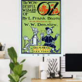 1900 Boekomslag van de roman WIZARD of OZ Poster (Thuiskantoor)