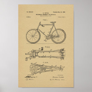 1900  brochure voor fietspatronen afdrukken poster