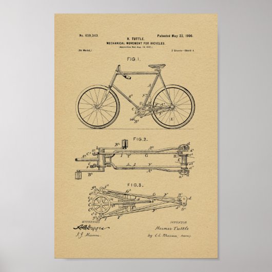 1900  brochure voor fietspatronen afdrukken poster (Voorkant)