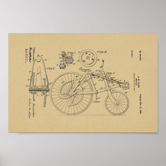 1900  brochure voor fietspatronen afdrukken poster (Voorkant)