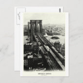 1900 Brooklyn Bridge Briefkaart (Voorkant / Achterkant)
