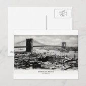 1900 Brooklyn Bridge Panorama Briefkaart (Voorkant / Achterkant)