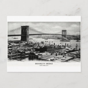 1900 Brooklyn Bridge Panorama Briefkaart