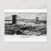 1900 Brooklyn Bridge Panorama Briefkaart (Voorkant)