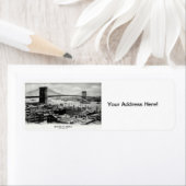 1900 Brooklyn Bridge Panorama Etiket (Insitu)