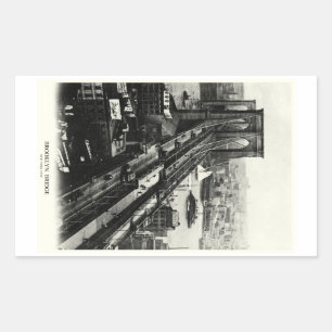 1900 Brooklyn Bridge Rechthoekige Sticker