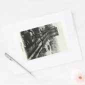1900 Brooklyn Bridge Rechthoekige Sticker (Envelop)