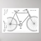 1900 Chainless Bicycle Design Patent Art Print (Voorkant)