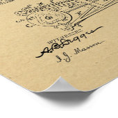 1900 Chainless Bicycle Design Patent Art Print (Hoek)