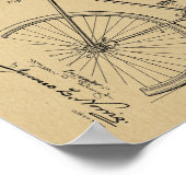 1900 Chainless Bicycle Design Patent Art Print (Hoek)