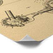 1900 Chainless Bicycle Design Patent Art Print (Hoek)