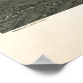1900 Cincinnati, OH Birds Eye Uitzicht Panoramic M Poster (Hoek)