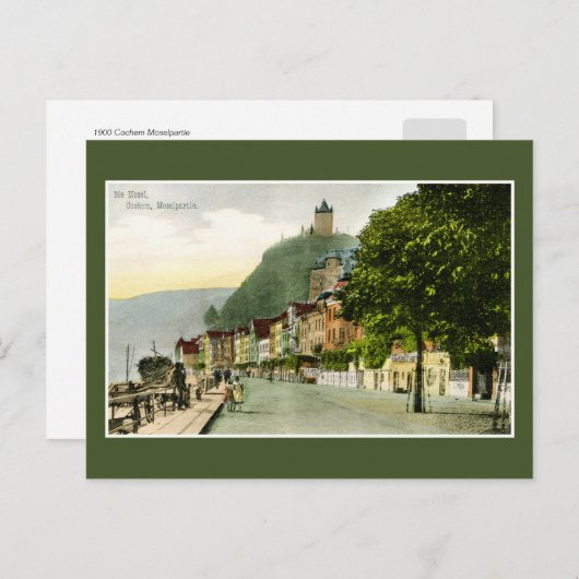 1900 Cochem Mosel Moselle, Duitsland Briefkaart (Voorkant / Achterkant)