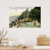 1900 Cochem Mosel Moselle Duitsland Poster (Keuken)