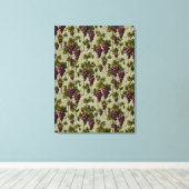 1900 druiven Fruit Botanische Design Canvas Afdruk (Insitu (Houten vloer))