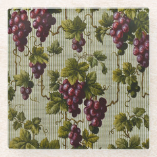 1900  druiven Fruit Botanische Design Glazen Onderzetter