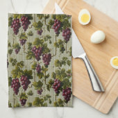 1900 druiven Fruit Botanische Design Theedoek (Quarter Fold)