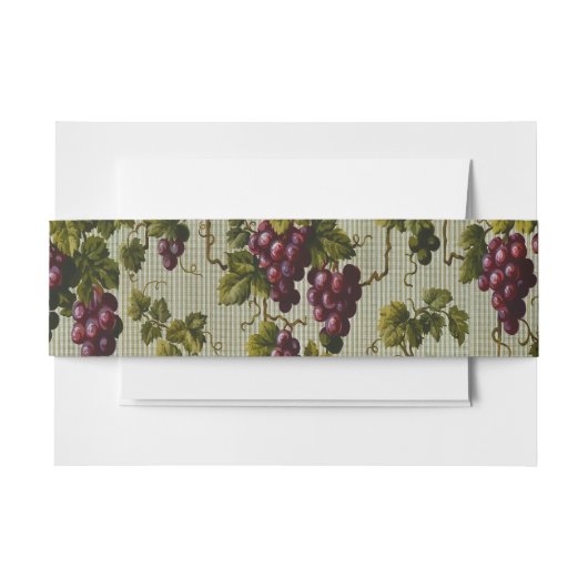1900 druiven Fruit Botanische Design Uitnodigingen Wikkel (Voorkant Voorbeeld)