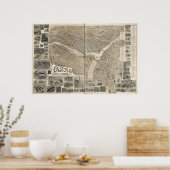 1900 Easton, PA & Phillipsburg, NJ Panoramic Map Poster (Keuken)