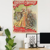 1900 Edel Barnum Bailey Schoonheidsposter Poster (Thuiskantoor)