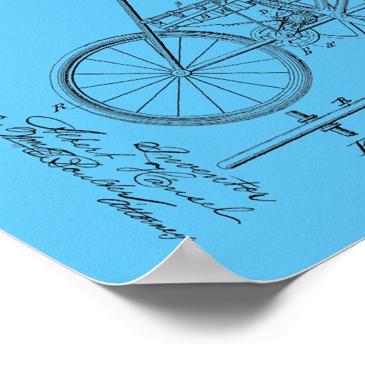 1900  — elektrische fietspataderafdrukken poster (Hoek)