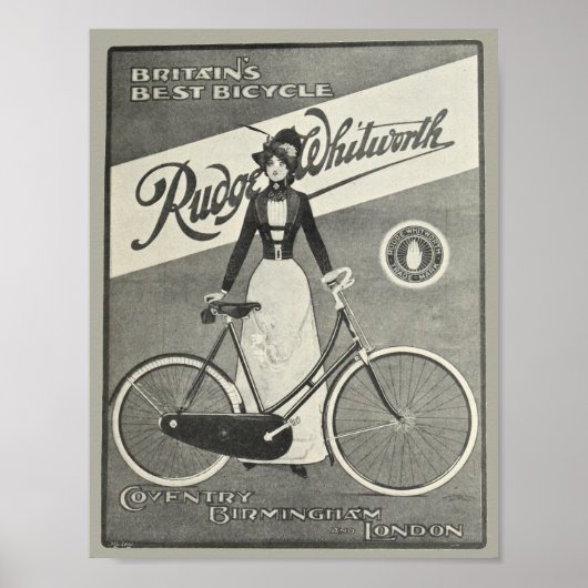 1900  fietsenRudge Whitworth en Art Poster (Voorkant)