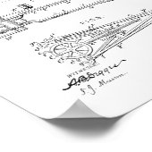 1900  fietspatroon afdrukken - Kleur aanpassen Poster (Hoek)