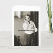 1900 FOTO TELEFOON MAN VERJAARDAG KAART PLEZIER (Achterkant)