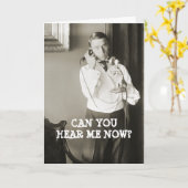 1900 FOTO TELEFOON MAN VERJAARDAG KAART PLEZIER (Gele Bloem)