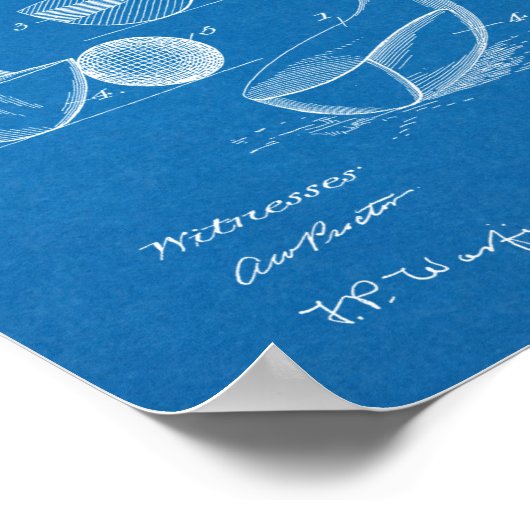  1900 Golf Club Design Patent Art-afdrukken Poster (Hoek)