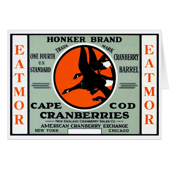 1900 Honker Brand Cranberries (Voorkant Horizontaal)