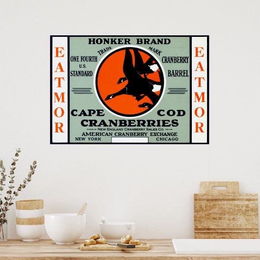1900 Honker Brand Cranberries Poster (Keuken)