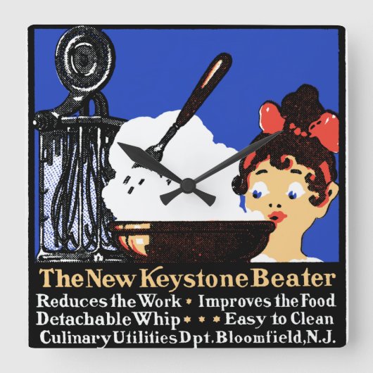 1900 Keystone Beater Vierkante Klok (Voorkant)