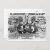 1900 Mckinley-Teddy Roosevelt Briefkaart (Voorkant / Achterkant)