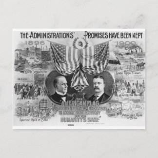 1900 Mckinley-Teddy Roosevelt Briefkaart