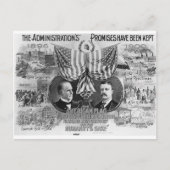 1900 Mckinley-Teddy Roosevelt Briefkaart (Voorkant)