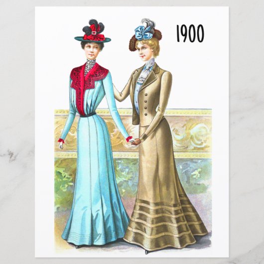 1900 Mode Bord afdrukken voor Decoupage (Voorkant)