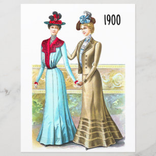 1900 Mode Bord afdrukken voor Decoupage