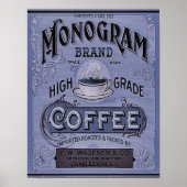 1900 Monogram Koffie Advertentie Poster (Voorkant)