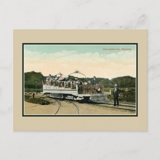 1900  observatiewagen Montreal Briefkaart (Voorkant)
