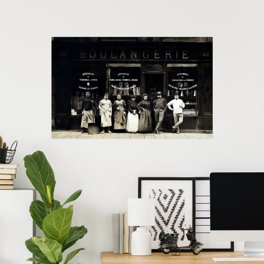 1900 Parisiaanse bakkerij Poster (Thuiskantoor)