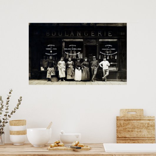 1900 Parisiaanse bakkerij Poster (Keuken)
