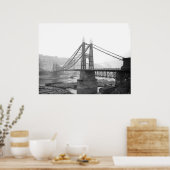 1900 Pointe Bridge Pittsburgh Pa. Afdrukken Poster (Keuken)