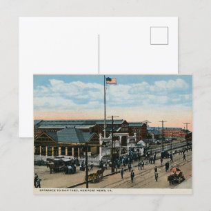 1900 Ship Yard Newport News VA Briefkaart