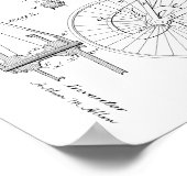 1900  US Patent Art-afdrukken voor fietsen Poster (Hoek)