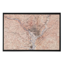 1900 USGS-kaart van Washington, DC, Canvas Print