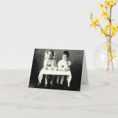 1900 Vriendinnen Tea Party Kaart (Gele Bloem)